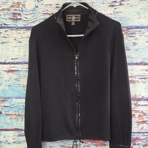 St. John By Marie Gray Sport Black Sweater Size S